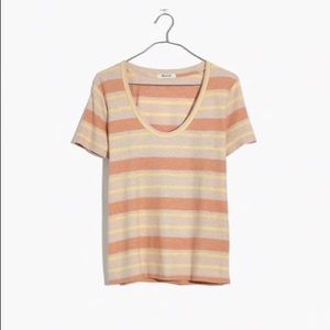 Madewell Alto Scoop Tee in Montoya Stripe